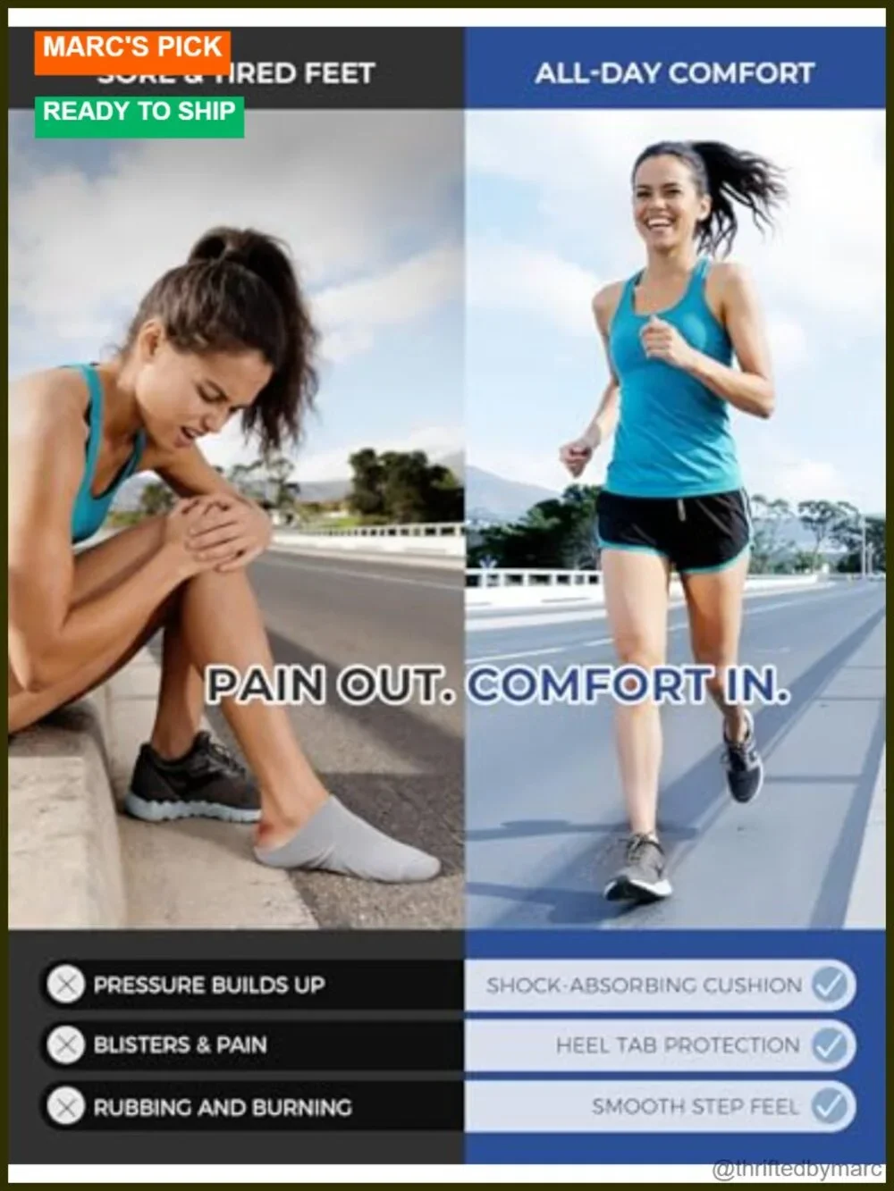 6 Pack Athletic Running Ankle Socks, Cotton Low Cut Cushioned Anti-Blister Tab